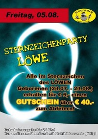 Sternzeichenparty Löwe@Bienenkorb Schärding