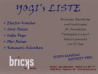 Yogi's Liste@Bricks - lazy dancebar