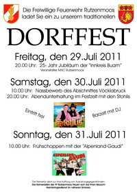 Dorffest Rutzenmoos 2011@Feuerwehrhaus