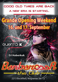 Grande Opening Weekend@Barbarossa the Club