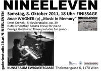 NINEELEVEN – WE REMEMBER FINISSAGE UND KONZERT  @Kunstraum Ewigkeitsgasse