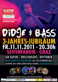 Didge & Bass - 3-Jahres-Jubiläum@Seifenfabrik Veranstaltungszentrum Graz