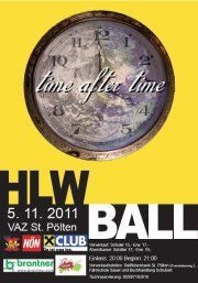 "Time after Time" HLW Ball St. Pölten@VAZ St.Pölten