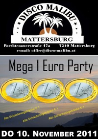 Mega 1 € Party@Pub Disco Malibu