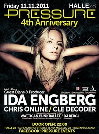 4 Years PRESSURE with IDA ENGBERG (Swe) 11.11.2011 @ Halle 28@Halle 28