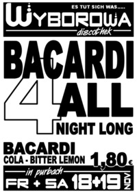 Bacardi 4 all night long