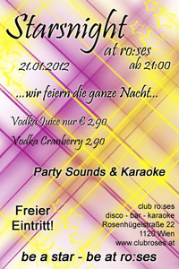 Stars Night@ro:ses disco - bar - karaoke