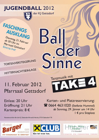 Ball der Sinne - Jugendball in Gettsdorf@Pfarrsaal