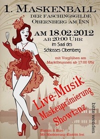 Maskenball und Faschingsdisco@Schloss Obernberg am Inn