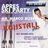 Apres Ski Party mit Mr. Marco Mzee