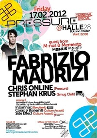 Pressure Carneval Special mit Fabrizio Maurizi (M-nus)@Halle 28