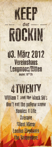 Keep on rockin' 2012@Vereinshaus Lengmoos/Ritten