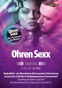 Ohren Sexx - Das Partyevent der Woche!@jaxx! Partyclub