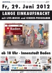 Baden in Weiss - Lange Einkaufsnacht@Geschäfte in der Fußgängerzone