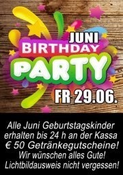 Juni Birthday Party@Fledermaus Graz