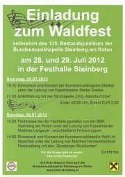 Waldfest der BMK-Steinberg am Rofan@Festhalle