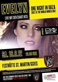 Evelyn live - Sängerin von One Night In Ibiza & 2012