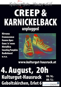 Rock unplugged mit Karnickelback & Creep@Kulturgut-Hausruck