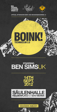 Boink! with Ben Sims | Official MQ Vienna Fashion Week Aftershow@Säulenhalle