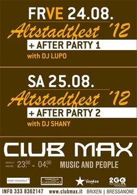 After Altstadtfest Brixen @ Club Max