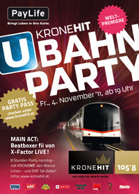 KroneHit U-Bahn Party@U-Bahn-Linie U2 Sonderzug