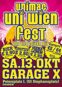 Unimag Uni Wien Fest@Garage X