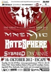 Hatesphere, Mnemic, Sybreed, Dyscarnate@Escape Metalcorner