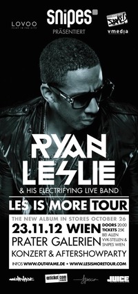 Ryan Leslie live mit Band + Afterparty@Pratergalerien