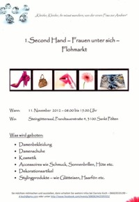 1. Second Hand - Frauen unter sich - Flohmarkt@Steingöttersaal