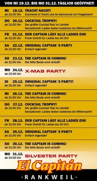 Silvester Party - El Capitán@El Capitan