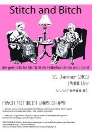 Stitch  Bitch Jänner  Häkel & Stick Workshop@KV Röda