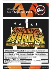 Rock´n Roll Heroes - Rockstar für eine Nacht: Hausball@GEI Musikclub