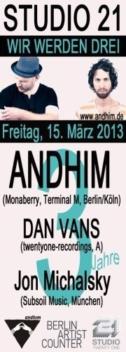 Wir werden Drei mit Andhim (Monaberry, Terminal M, Berlinkln)