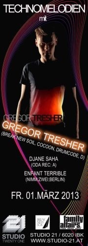 Technomelodien mit Gregor Tresher (Break New Soil, Cocoon, Drumcode, D)@Studio 21