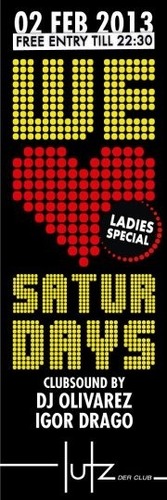 We love Saturdays Ladies Speciale@lutz - der club