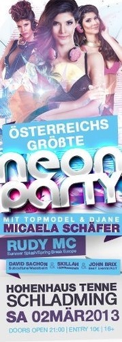 Österreichs größte Neonparty@Hohenhaus Tenne