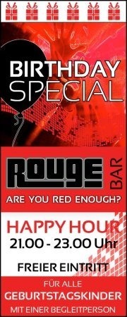 Geburtstagsspecial Februar@Rouge Bar