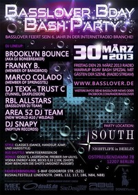 Basslover 6. Bday Bash Revival Party@South | Nightlife Berlin