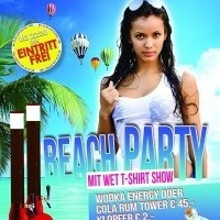 Beach Party mit Wet T-Shirt Show