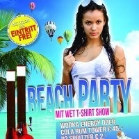 Beach Party mit Wet T-Shirt Show