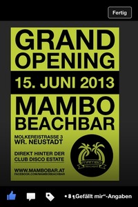 Grand Opening - MamboBeachBar MBB