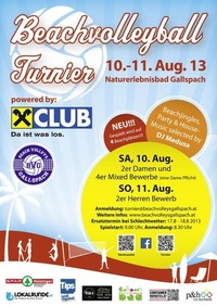 Beachvolleyball Turnier powered by Raiffeisen Club@Naturerlebnisbad