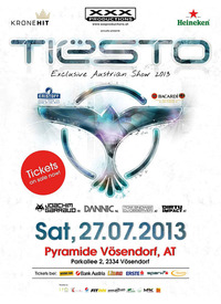 ABGESAGT: Tiesto & Friends - Open Air Summer Festival@Pyramide - Vösendorf
