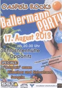 Oaspeis Rocks Ballermann Party@Schluchtenhütte Opponitz