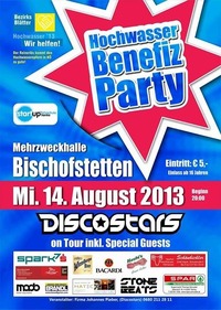 Hochwasser Benefiz Party powered by Discostars@Mehrzweckhalle