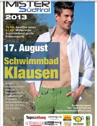 Mister Südtirol 2013@Schwimmbad Klausen