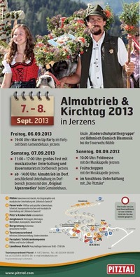Almabtrieb & Kirchtag 2013 in Jerzens@Dorf