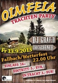 Oimfeia Trachtenparty@Fallbach, Zelt