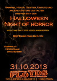 Night of Horror Halloween Party@Floyds Club/Lounge