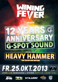Wining fever pres. 12 Years Anniversary of G-Spot Sound feat. Heavy Hammer (ita)@Camera Club